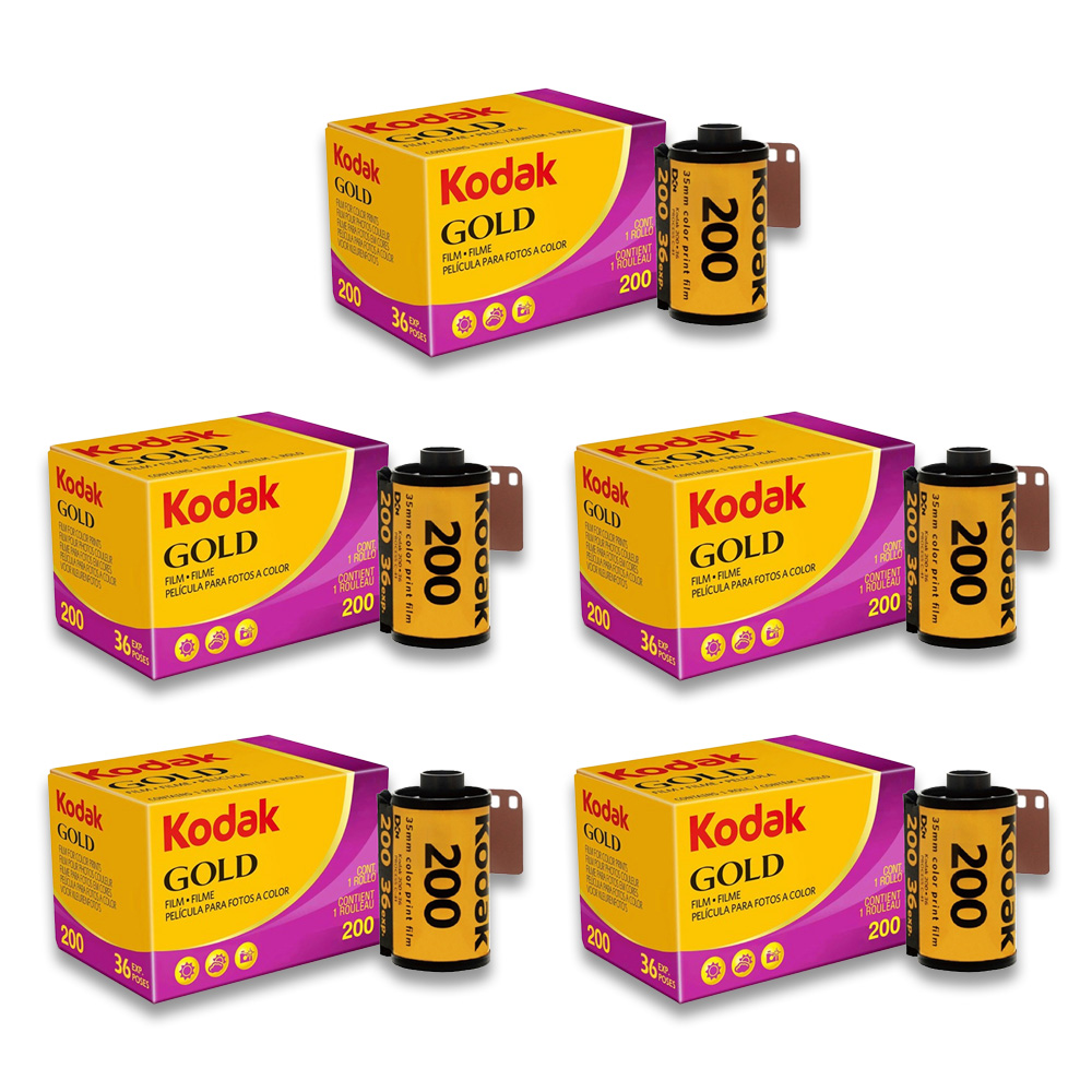KODAK 柯達 Gold 200 135底片 36張 底片 彩色負片 五入組