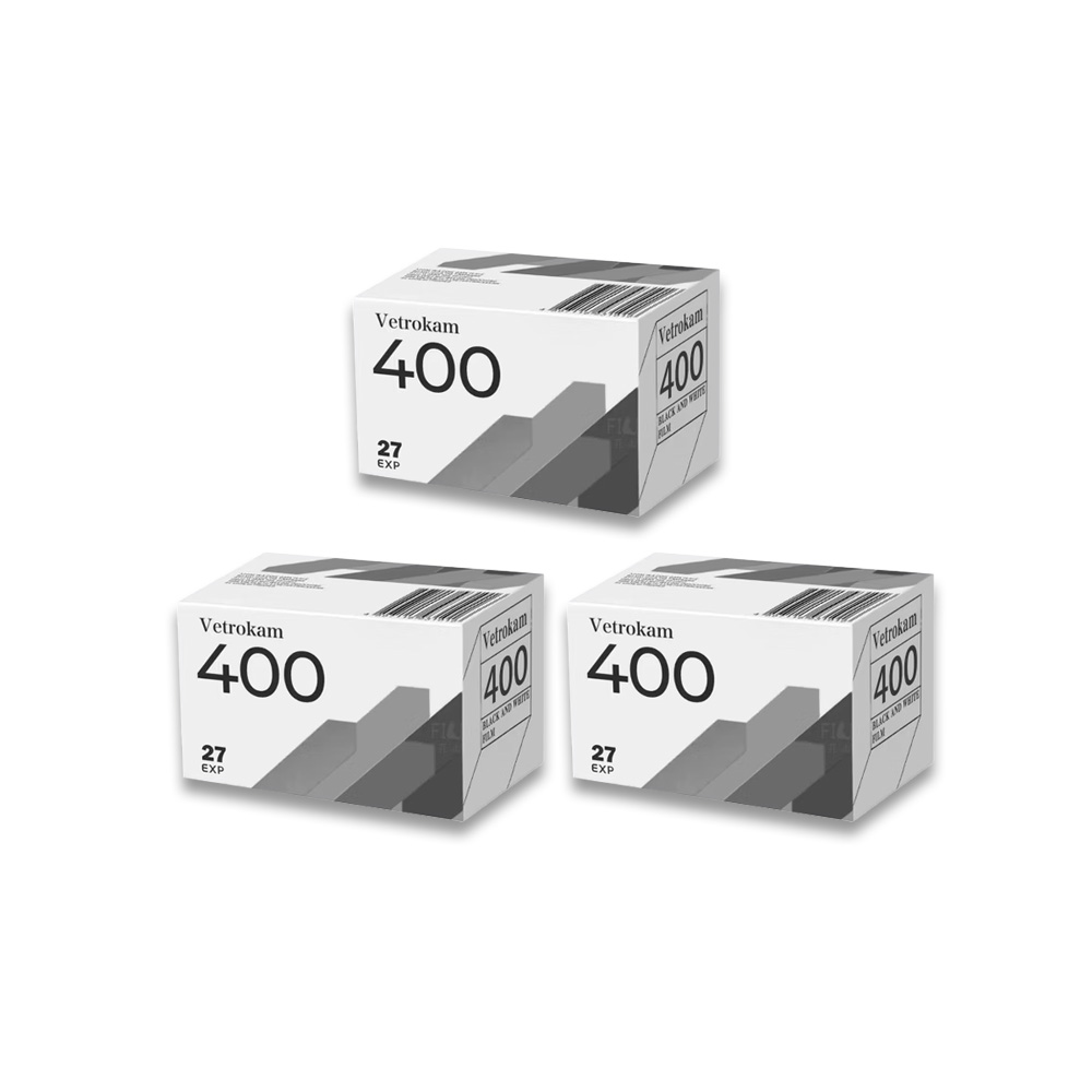 KODAK 柯達 Vetrokam 歐洲沃克底片 黑白負片 黑白底片膠卷底片 iso400 27EXP 三入組