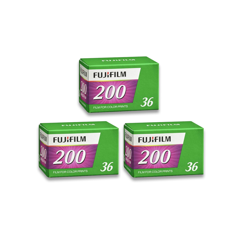 FUJIFILM 富士 彩色軟片200度(負片135/36 36張) 膠卷底片 三入組