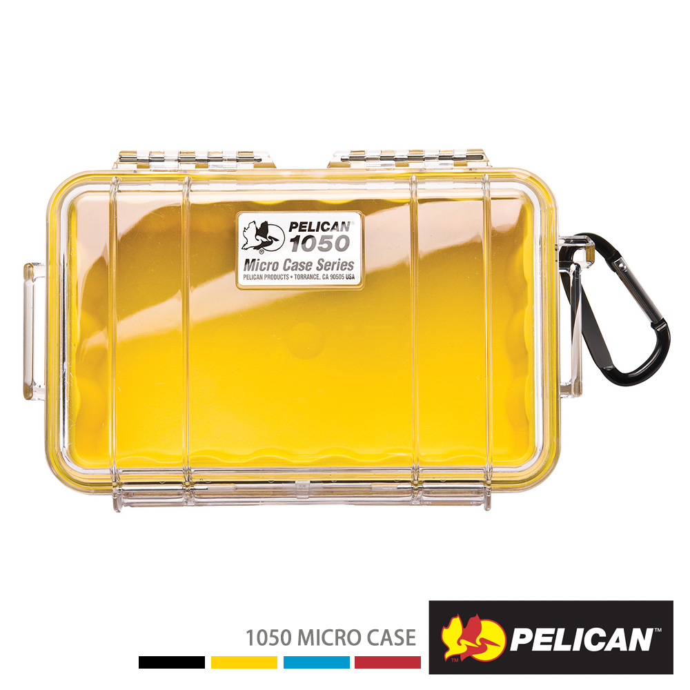 Pelican 派力肯 美國 1050 微型防水氣密箱-透明黃