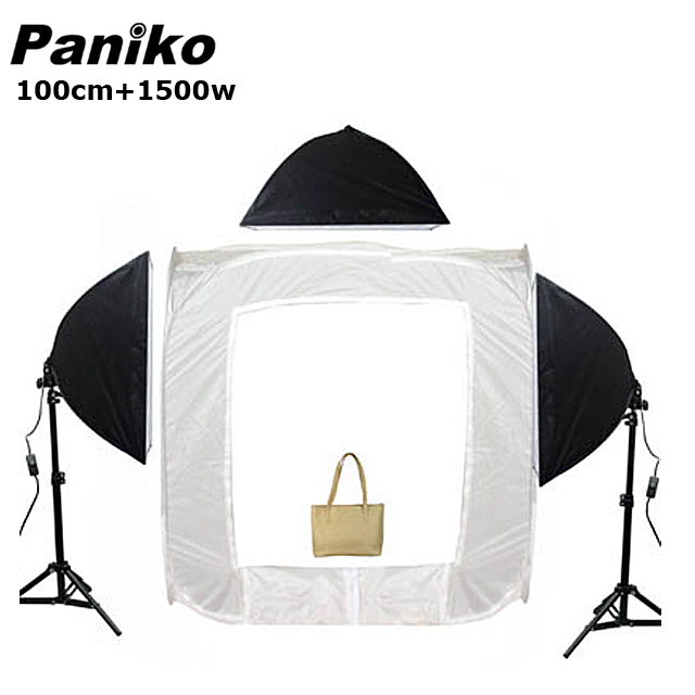 Paniko 柔光攝影棚多功能型(100cm+1500w)控光圓棚靜物攝影棚快速折收手機樣品產品拍攝商業靜物攝影學校教學