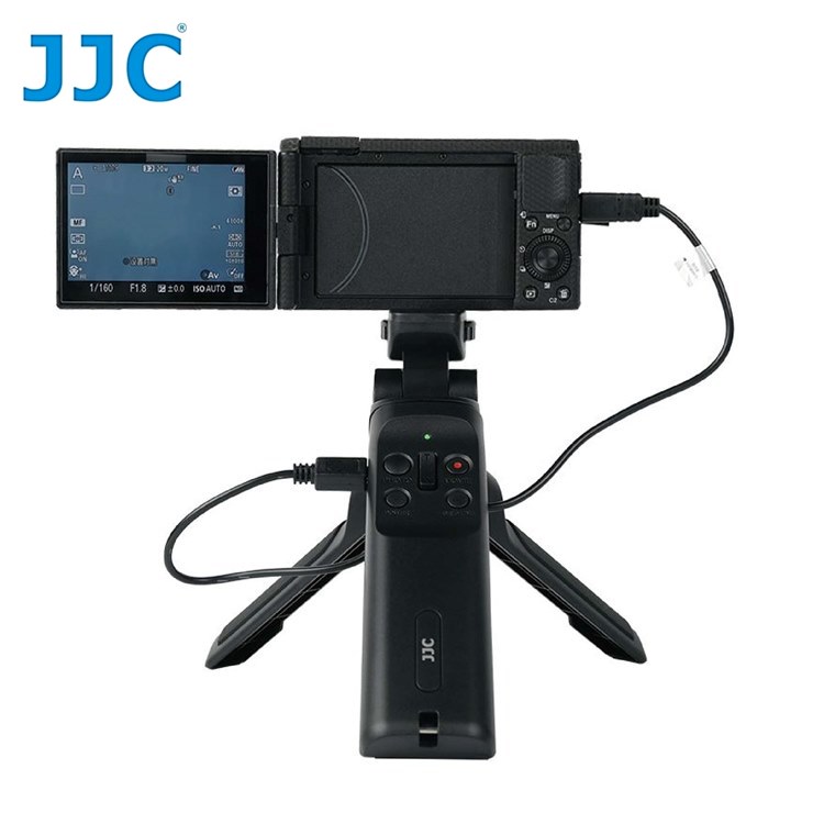 JJC Sony副廠桌上型垂直握把手三腳架遙控器TP-S2(可快門錄影;相容索尼原廠RM-VPR1和GP-VPT1遙控手炳三角架)