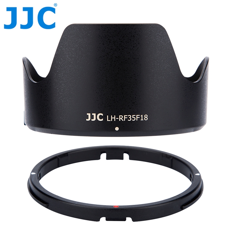 JJC (升級版/可倒裝反扣)Canon副廠相容佳能原廠EW-52遮光罩LH-RF35F18適RF 35 mm F1.8 MACRO IS STM太陽罩
