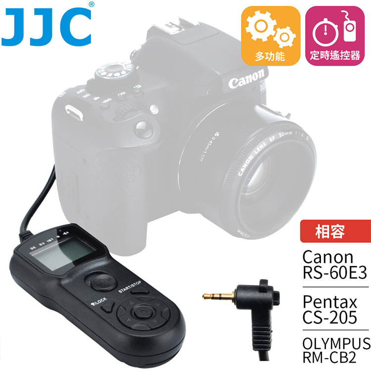 JJC 副廠Olympus定時快門線遙控器TM-C相容奧林巴斯RM-CB2快門線適OM-1II,OM-5,E-M1X,EM1II,E-M1III,E-M5III