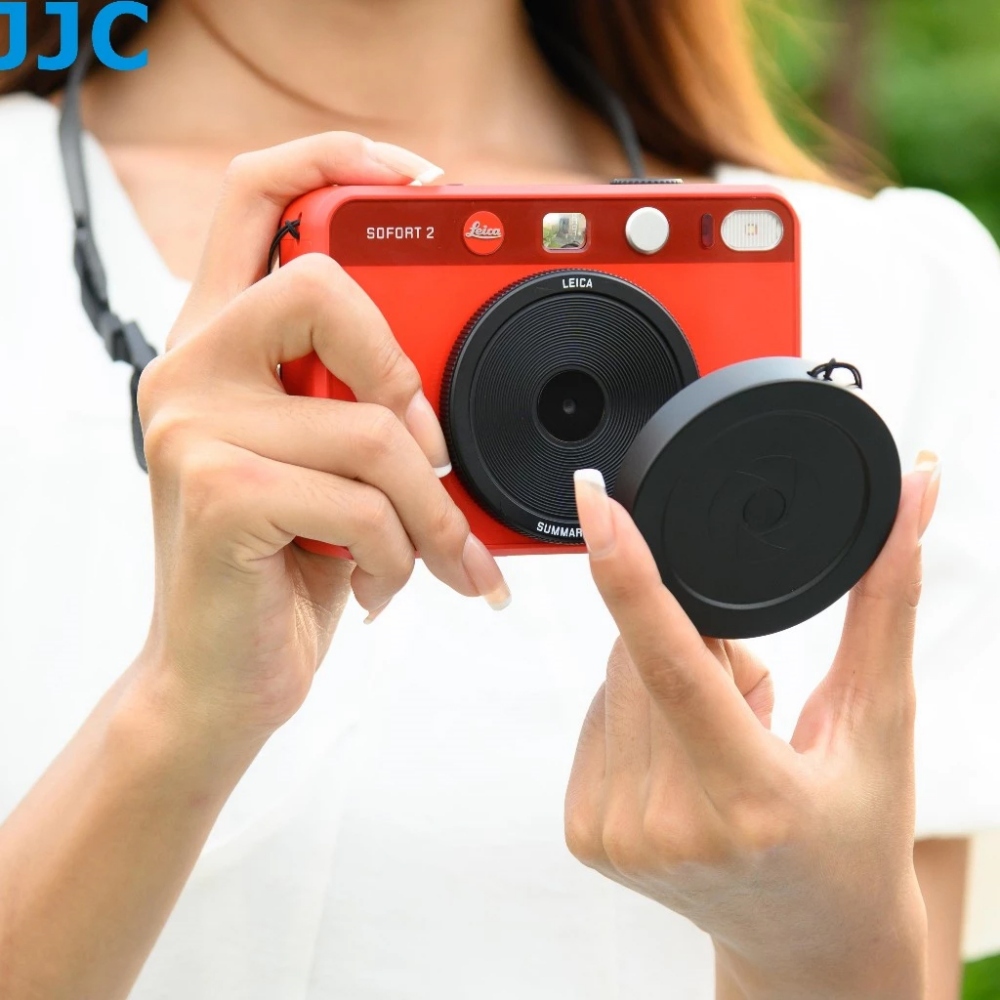 JJC 徠卡Leica副廠Magnetic磁吸式SOFORT 2鏡頭蓋LC-SF2(適萊卡SOFORT2;附防丟繩)保護鏡頭前蓋鏡蓋保護蓋