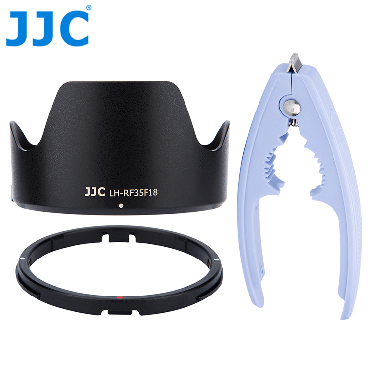 JJC (升級版/可倒扣反裝)佳能副廠相容Canon原廠EW-52遮光罩LH-RF35F18適RF 35 mm F/1.8 IS STM MACRO