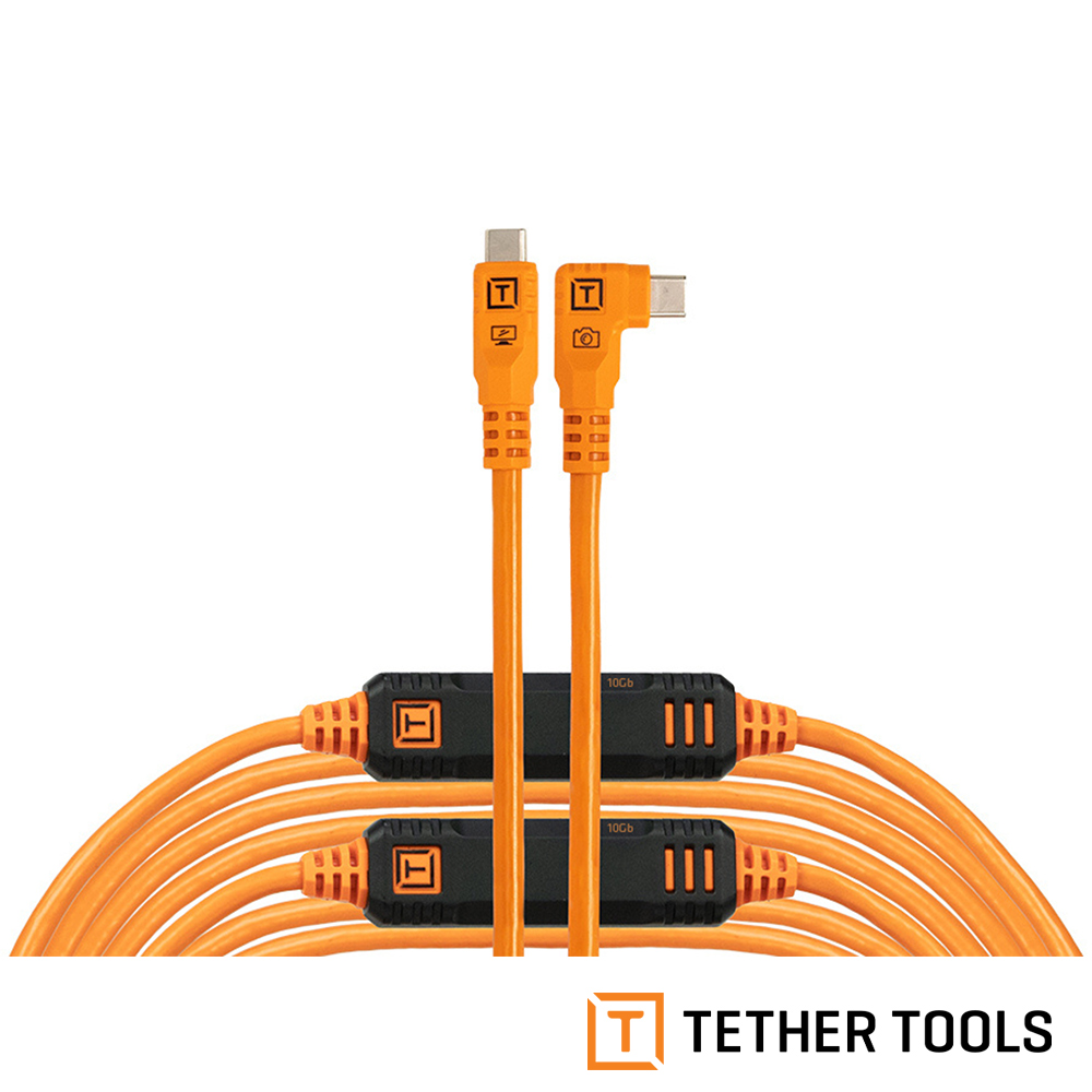Tether Tools TetherPro Optima 10G USB-C 轉 USB-C 直角傳輸線 9.4m 公司貨