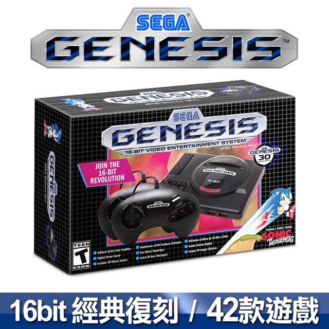 Sega 迷你復刻genesis Mini主機 收錄40款經典名作 Pchome 24h購物