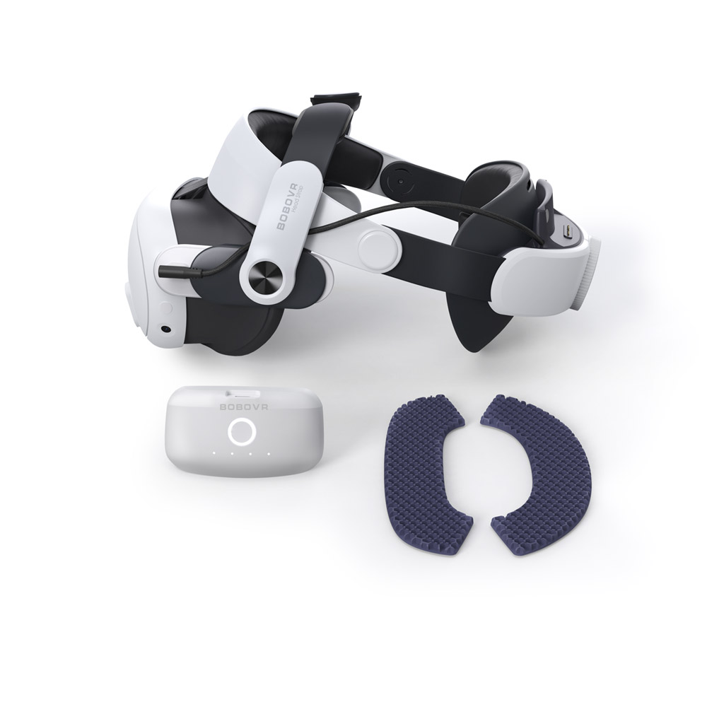 Quest3 BOBOVR M3 PRO電池頭戴面部不壓臉平衡重力續航舒適5200mAh