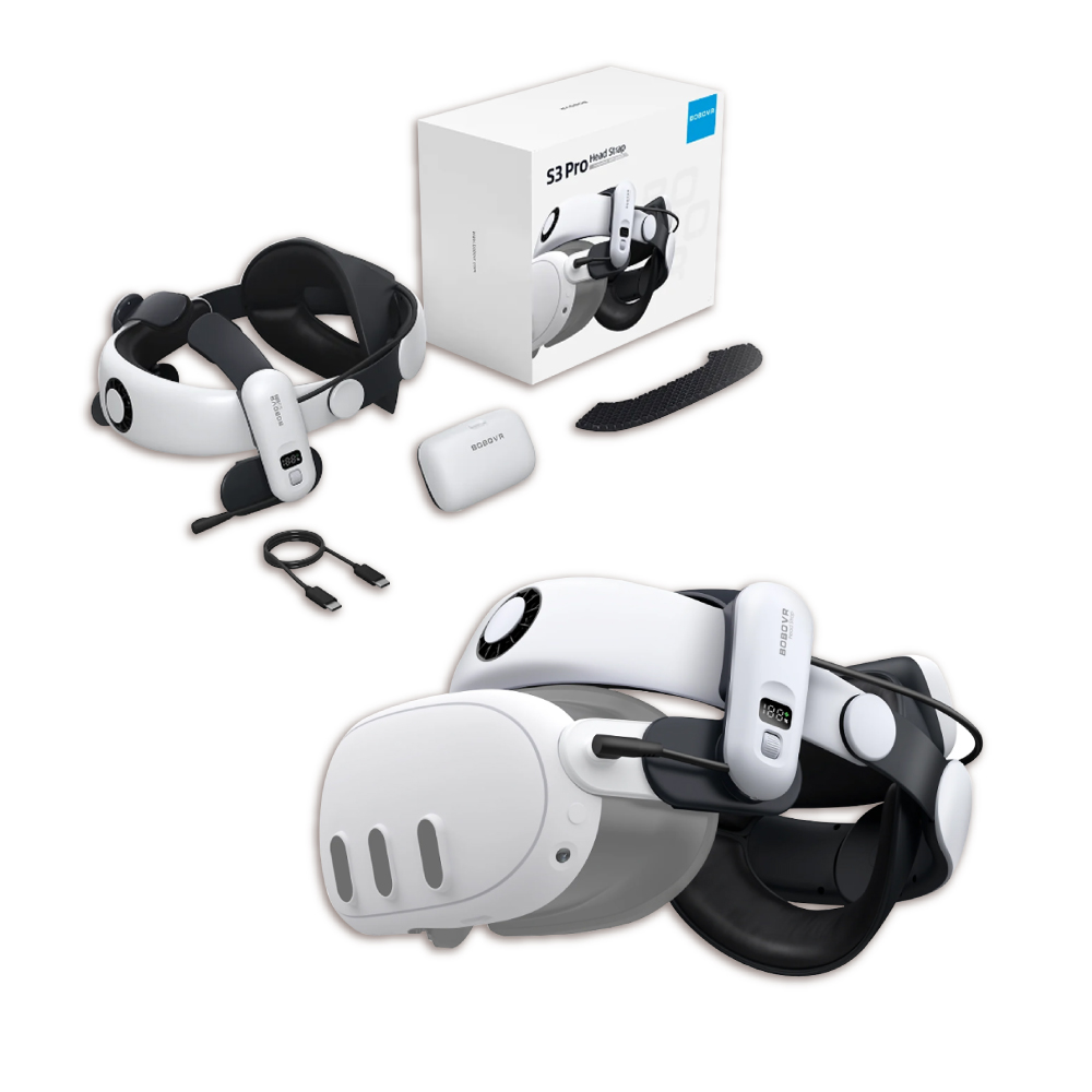 BOBOVR S3 Pro 大容量電池組頭戴(Meta Quest 3 & 3S 適用) - PChome