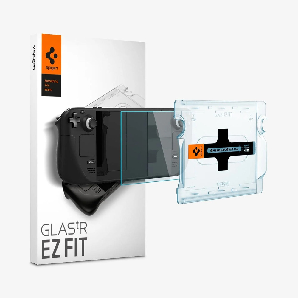spigen Steam Deck/OLED Glas.tR EZ Fit-玻璃保護貼(含快貼板)