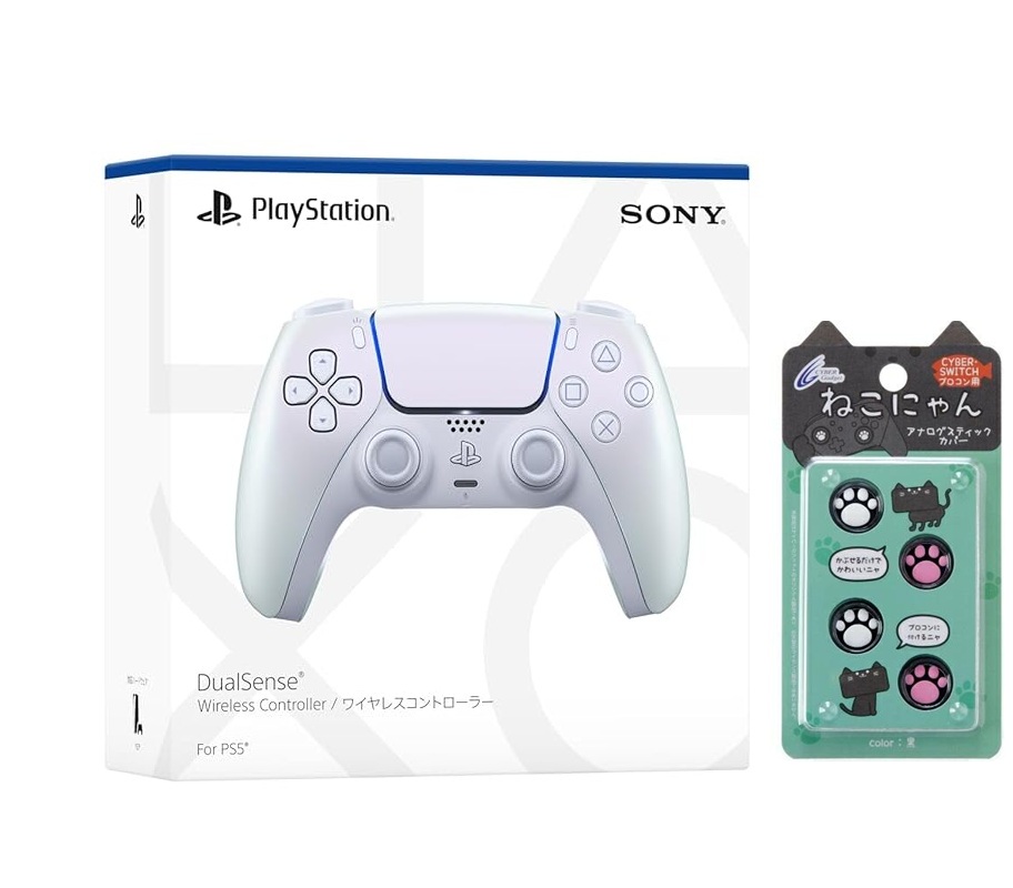 PlayStation PS5 DualSense 無線控制器 閃耀珍珠白+贈類比按鈕