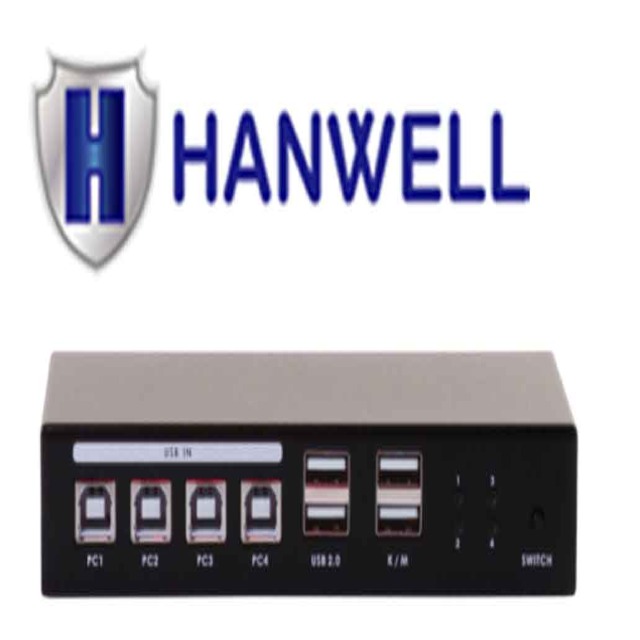 HANWELL 捍衛科技 桌上型 4埠 HDMI USB K.V.M 電腦切換器 SMK104K2