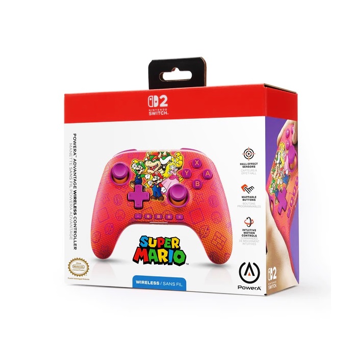 PowerA Switch2 無線遊戲手把 瑪利歐家族