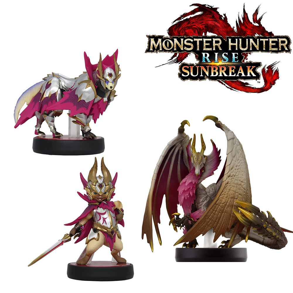 amiibo 魔物獵人 崛起破曉系列三隻組 (爵銀龍+加爾克+艾路)