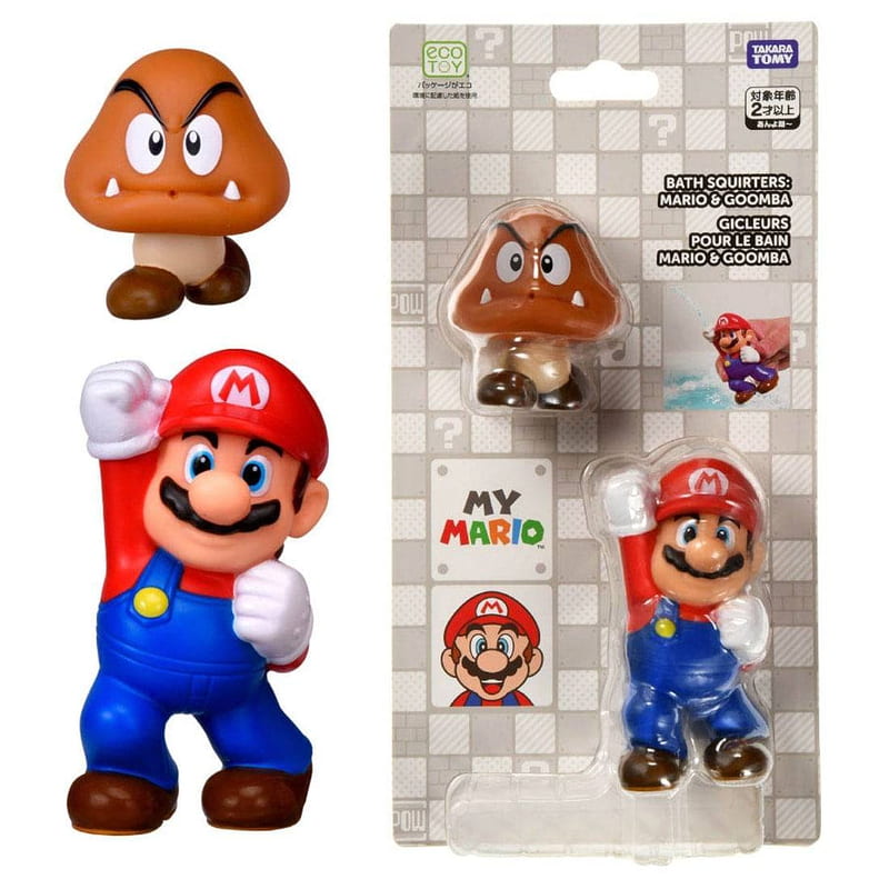 TAKARA TOMY 在浴室遊戲 瑪利歐與栗寶寶水槍 TTA