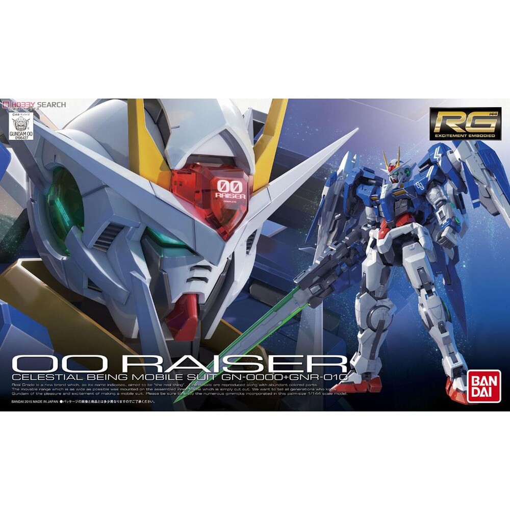 BANDAI 萬代 RG 1/144 #18 GN-0000+GNR-010 00 能天使鋼彈 00R Raiser