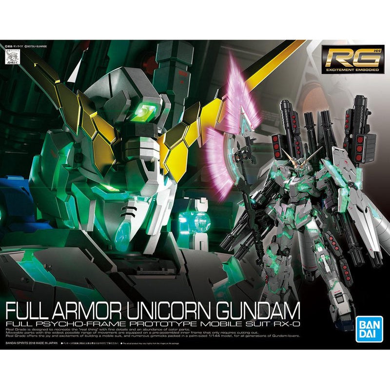 BANDAI 萬代 鋼普拉 RG 1/144 #30 UNICORN GUDNAM 全武裝獨角獸鋼彈 最終決戰版