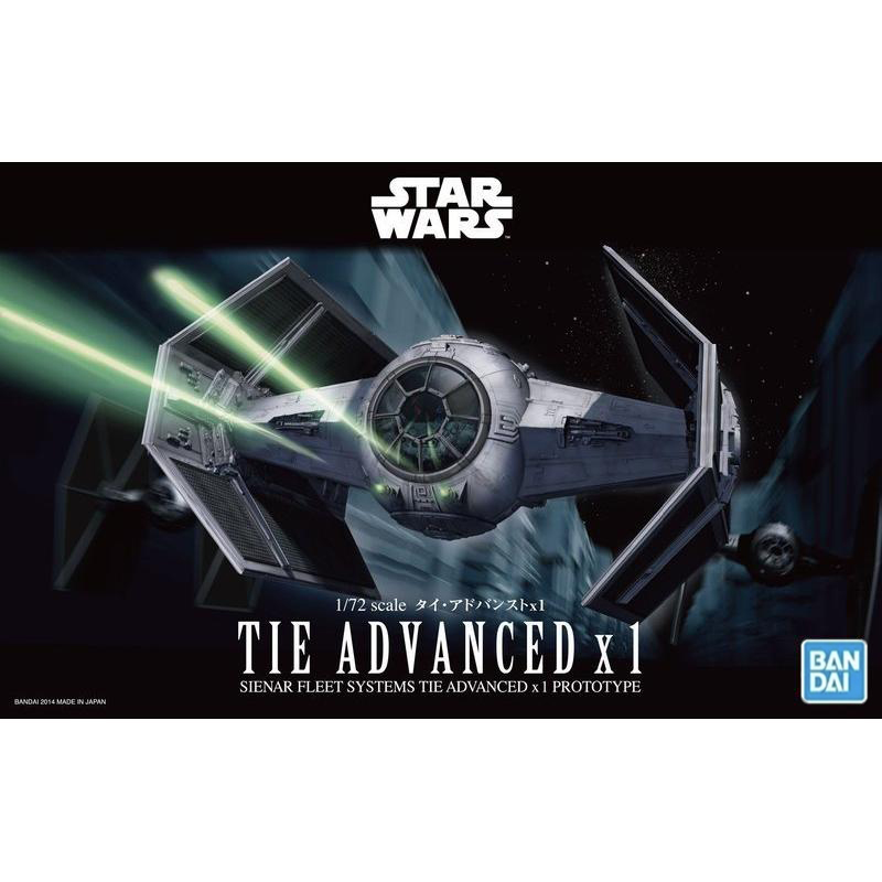 BANDAI 萬代 鋼普拉 星際大戰 1/72 STAR WARS TIE ADVANCED X1 鈦先進戰機 黑武士座機