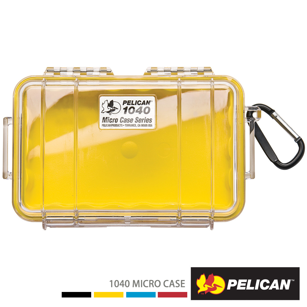 Pelican 派力肯 美國 1040 微型防水氣密箱-透明黃