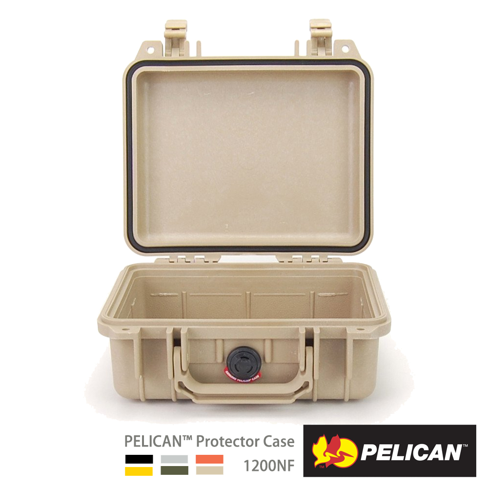 PELICAN 1200NF 氣密箱-空箱(沙漠黃)