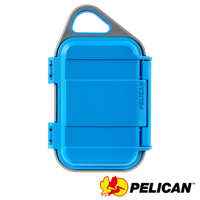 Pelican 派力肯 美國 G10 GOCASE 微型防水氣密箱-(藍灰)(PCGOG100-0000-BLU)