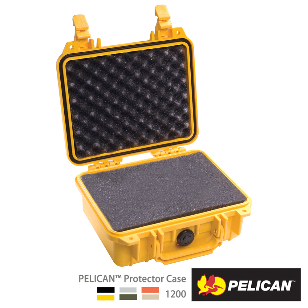 Pelican 派力肯 1200 氣密箱 含泡棉-黃色