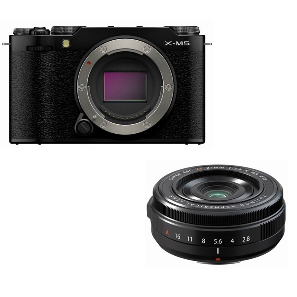 FUJIFILM 富士 X-M5 + XF 27mm F2.8 R WR 定焦鏡頭 恆昶公司貨