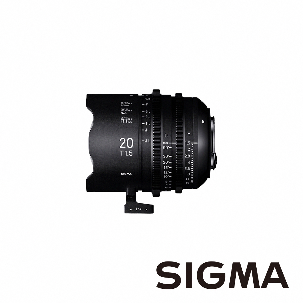 Sigma 適馬 FF High Speed Prime Line 20mm T1.5 全片幅高速定焦系列電影鏡頭 適用 E mount