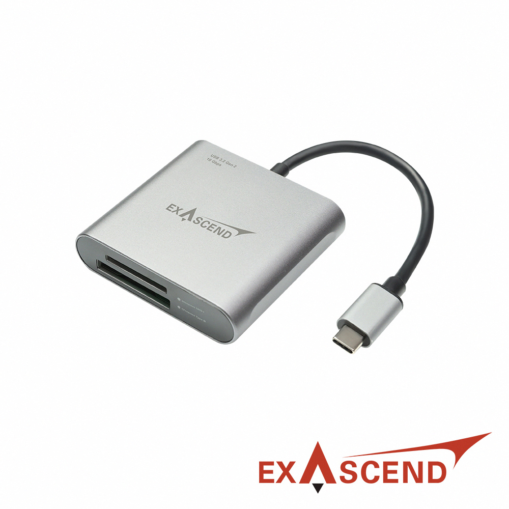 Exascend 憶昇 CFexpress Type B/SD 二合一讀卡機 (USB Type-C 介面) 公司貨
