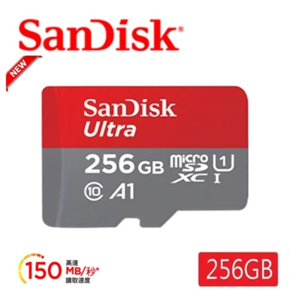 SanDisk 晟碟 [加速升級版]   Ultra microSDXC UHS-I A1 256GB記憶卡 150MB/s