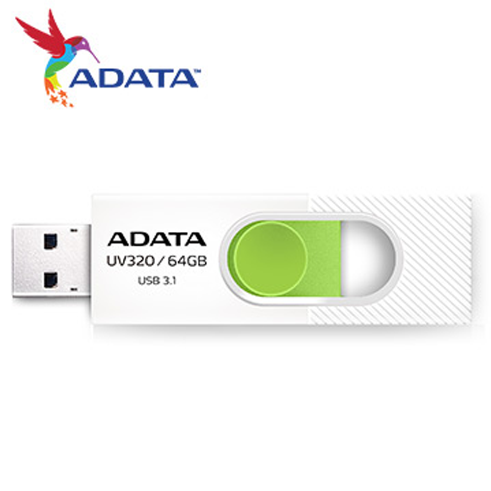 ADATA 威剛 UV320/64GB USB3.1隨身碟(白)[5入組]