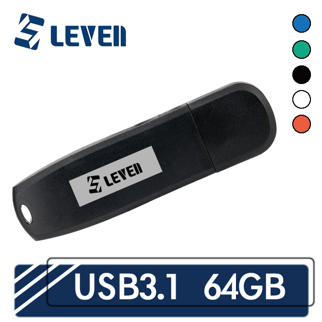 LEVEN 獵穩 64GB Colorful LINE USB3.1 隨身碟- 星夜黑