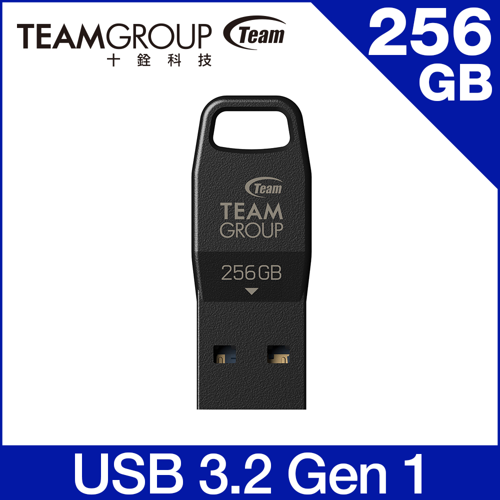 Team 十銓 S5 256GB USB 3.2 掛孔隨身碟 黑色 (終身保固)