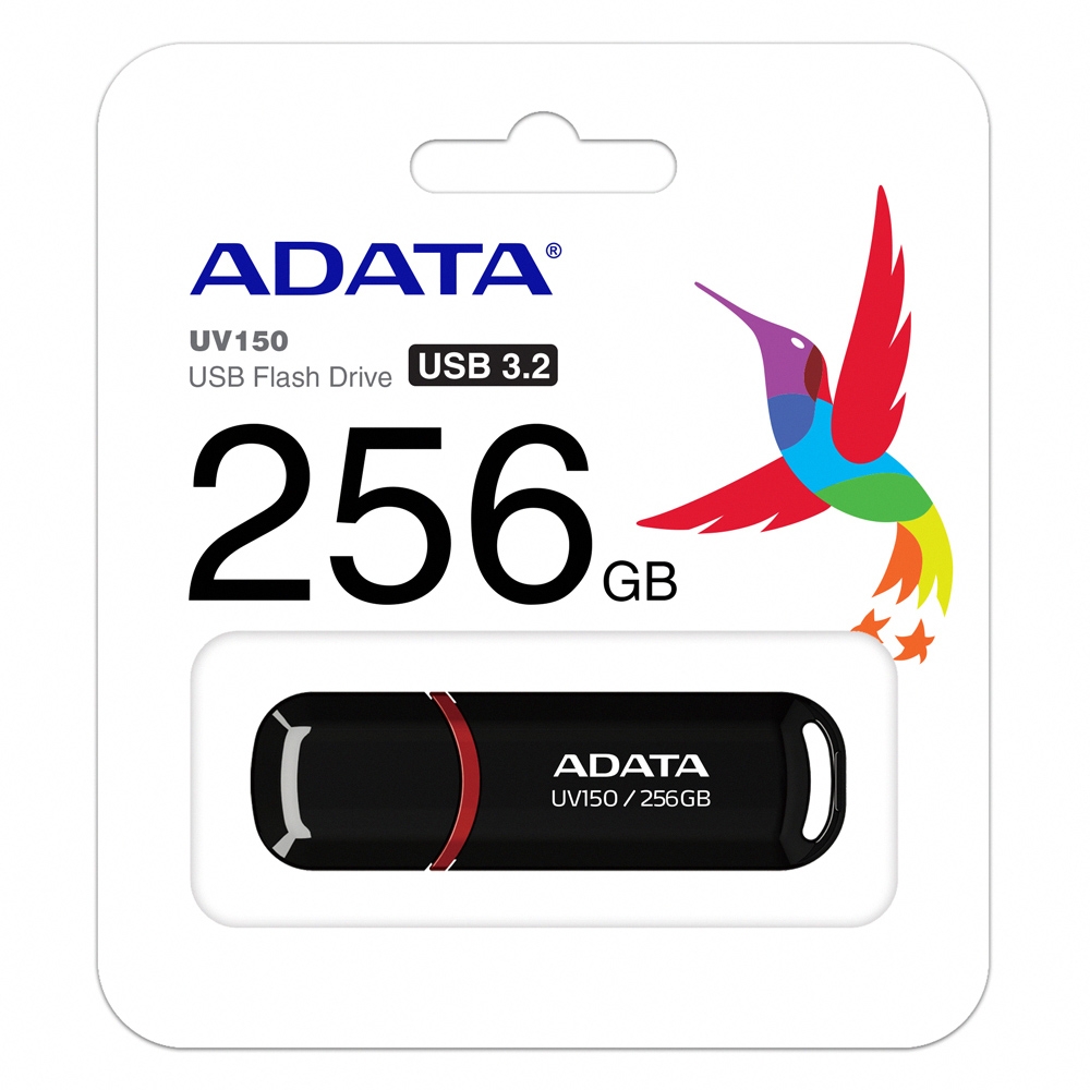 ADATA 威剛 256GB UV150 USB3.2 隨身碟 黑色