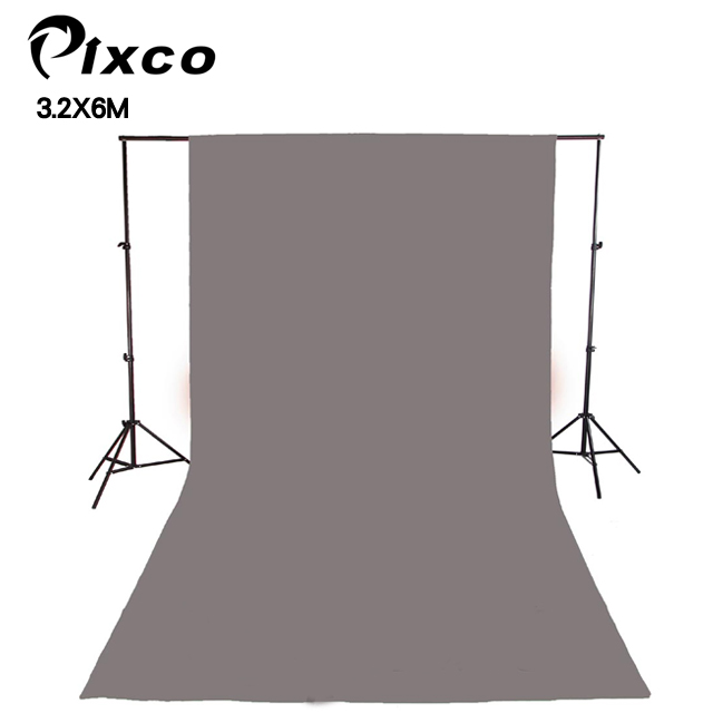Pixco 拍攝寶優質TC棉背景布3.2X6M-灰色