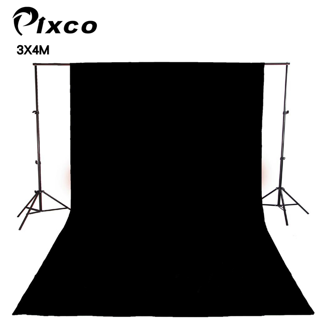 Pixco 拍攝寶優質TC棉背景布3X4M-黑色