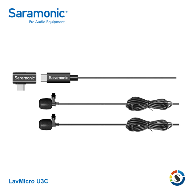 Saramonic 楓笛 Type-C全向型雙領夾麥克風LavMicro U3C