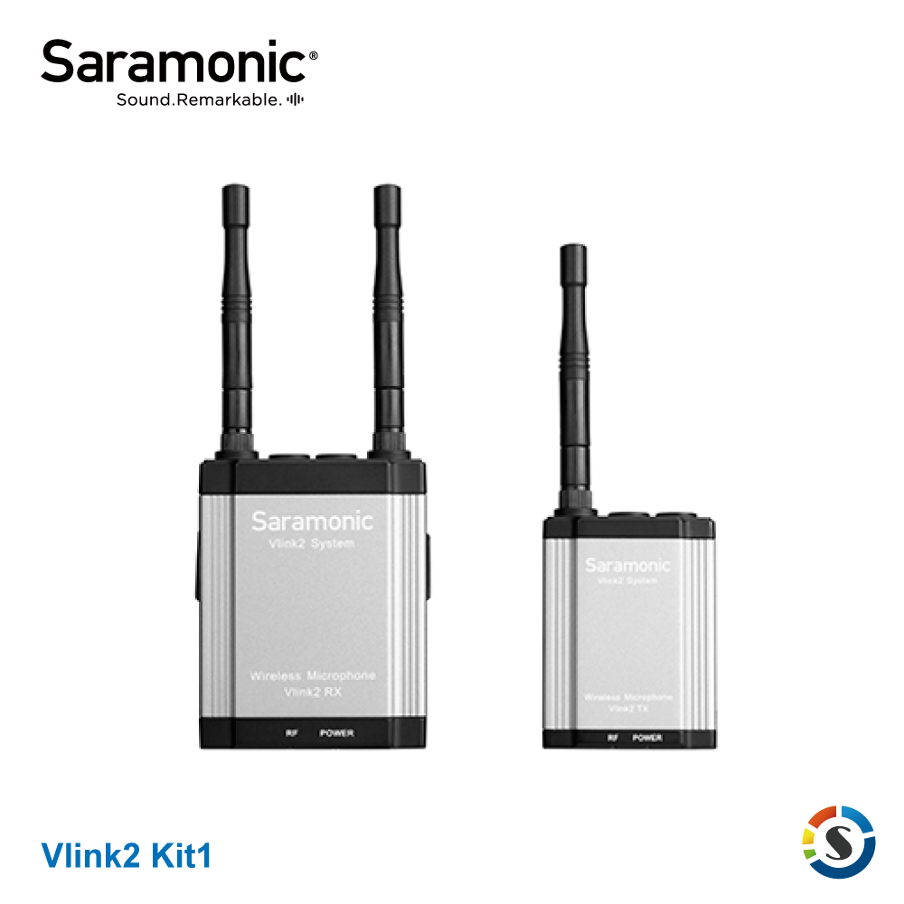 Saramonic 楓笛 Vlink2 Kit1 (TX+RX) 一對一無線麥克風系統
