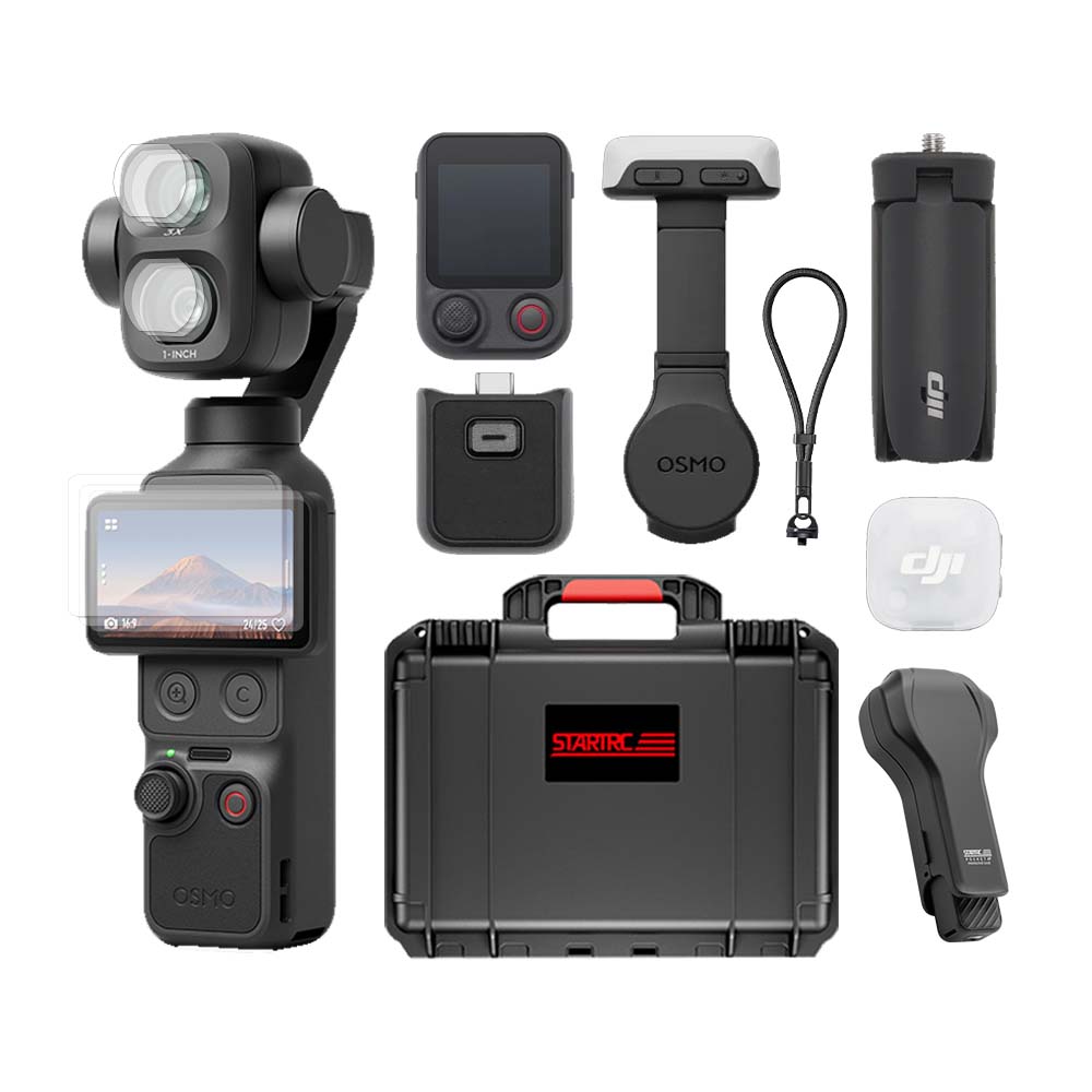 Osmo Pocket 4P VLOG 套裝+氣密箱+螢幕&鏡頭保護貼+翻蓋保護殼+0632手繩 (公司貨)