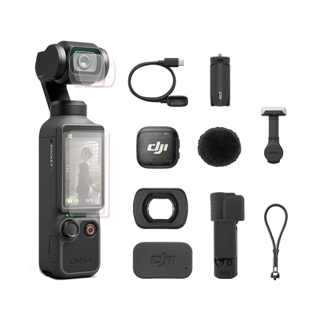 DJI 大疆 Osmo Pocket 4 全能套裝 + 矽膠保護套 + 鏡頭、螢幕保護貼 + 防丟手繩 (公司貨)