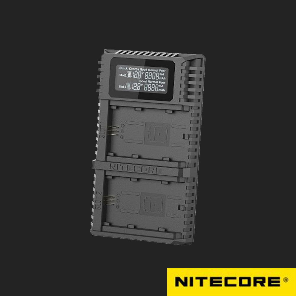 NiteCore 奈特科爾 USN4 PRO For SONY NP-FZ100 USB行動快充QC 液晶雙槽充電器