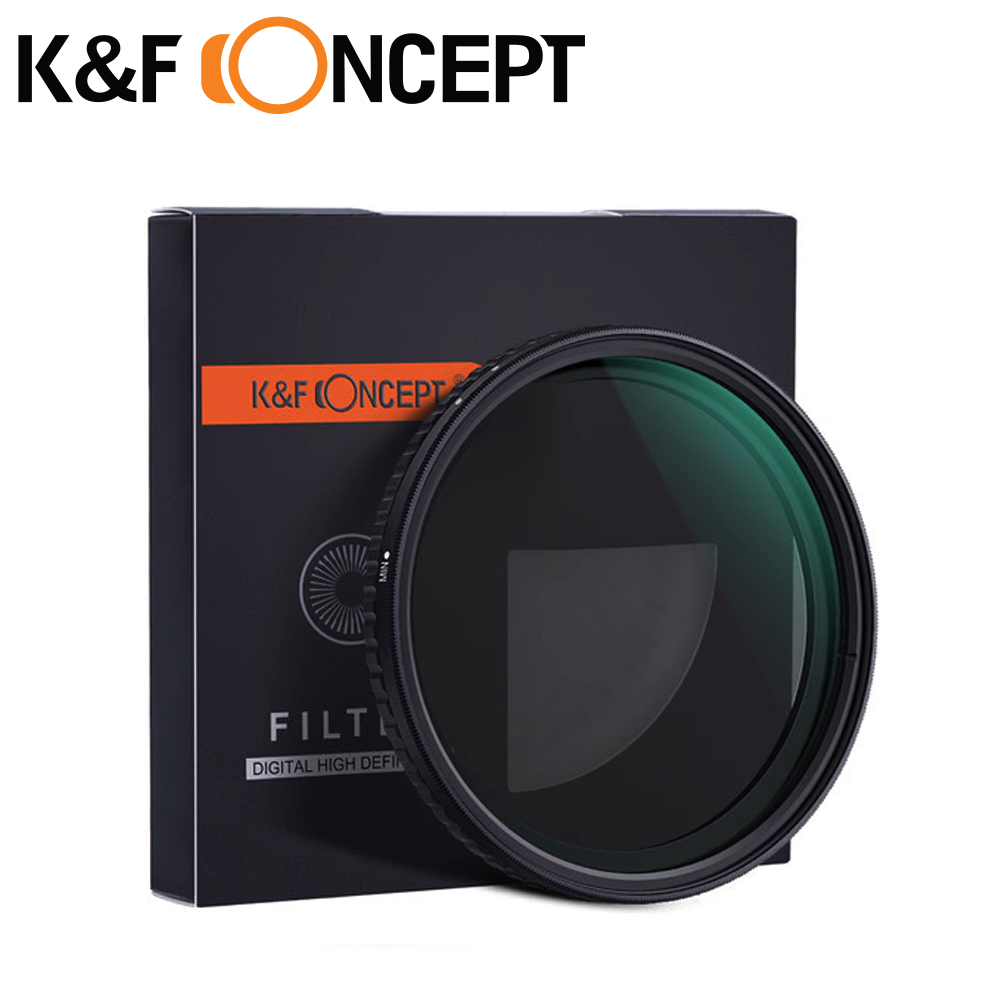 K&F Concept 可調式減光鏡 可調式減光鏡 58mm Nano-X ND8-ND128 防水抗污 日本AGC鏡片(KF01.1325)