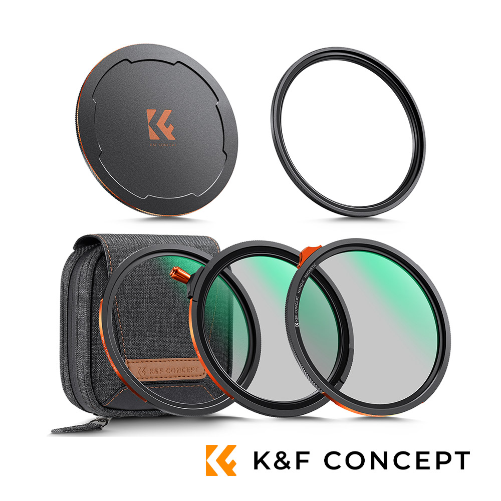 K&F Nano-X磁吸式鏡頭濾鏡套組 CPL/ND2–32/黑柔焦 1/4 濾鏡 67mm 公司貨