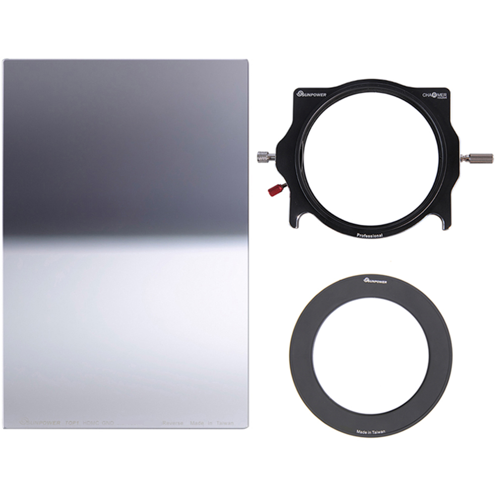 SUNPOWER MC PRO 100x150 Reverse ND 0.9 反向漸層方型減光鏡片(減3格) + 轉接環+ 支架套組