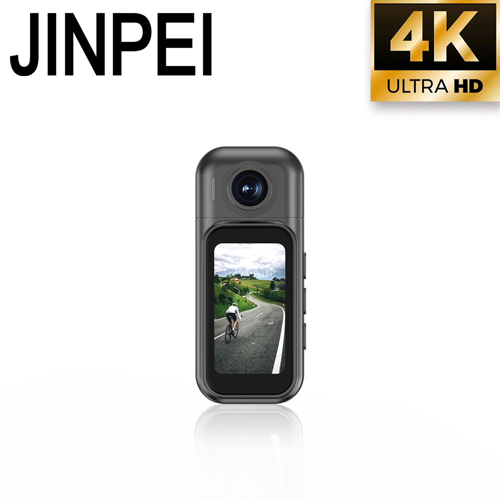 Jinpei 錦沛 4K UHD解析度、含充電倉、運動 寵物 旅行攝影機 PLUS 黑色 (贈64GB)