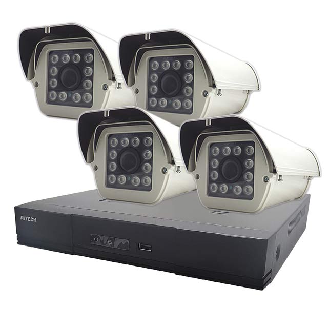 AVTECH 陞泰科技 【帝網KingNet】 監視器套餐 AVETCH 500萬監控主機 4路4支 SONY 防護罩套餐 H.265 1080P 手機遠端 紅外線夜視 大型監視器 戶外耐用 鋁合金外殼 台灣製造