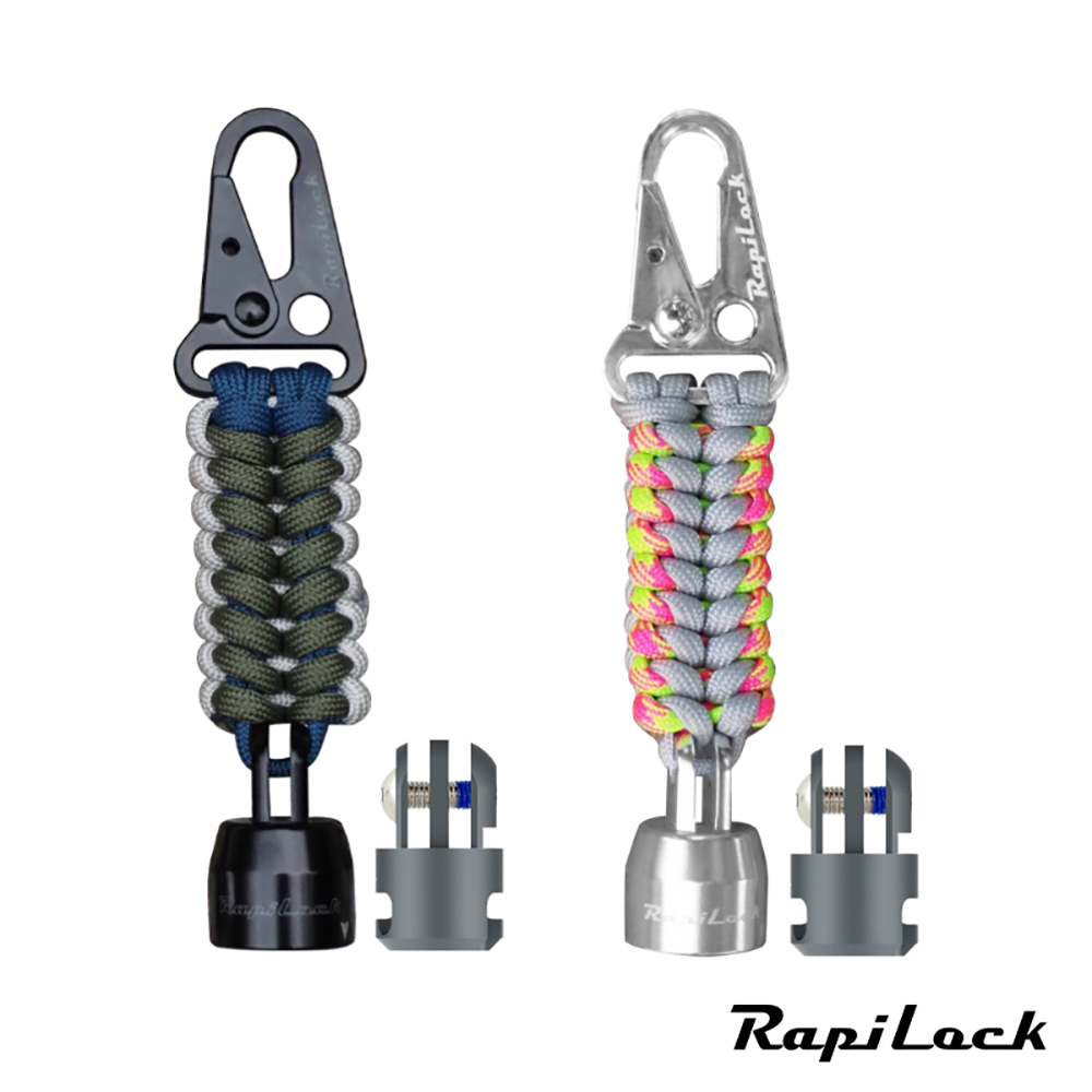 RAPILOCK 傘繩吊飾快扣組 (黑/銀)
