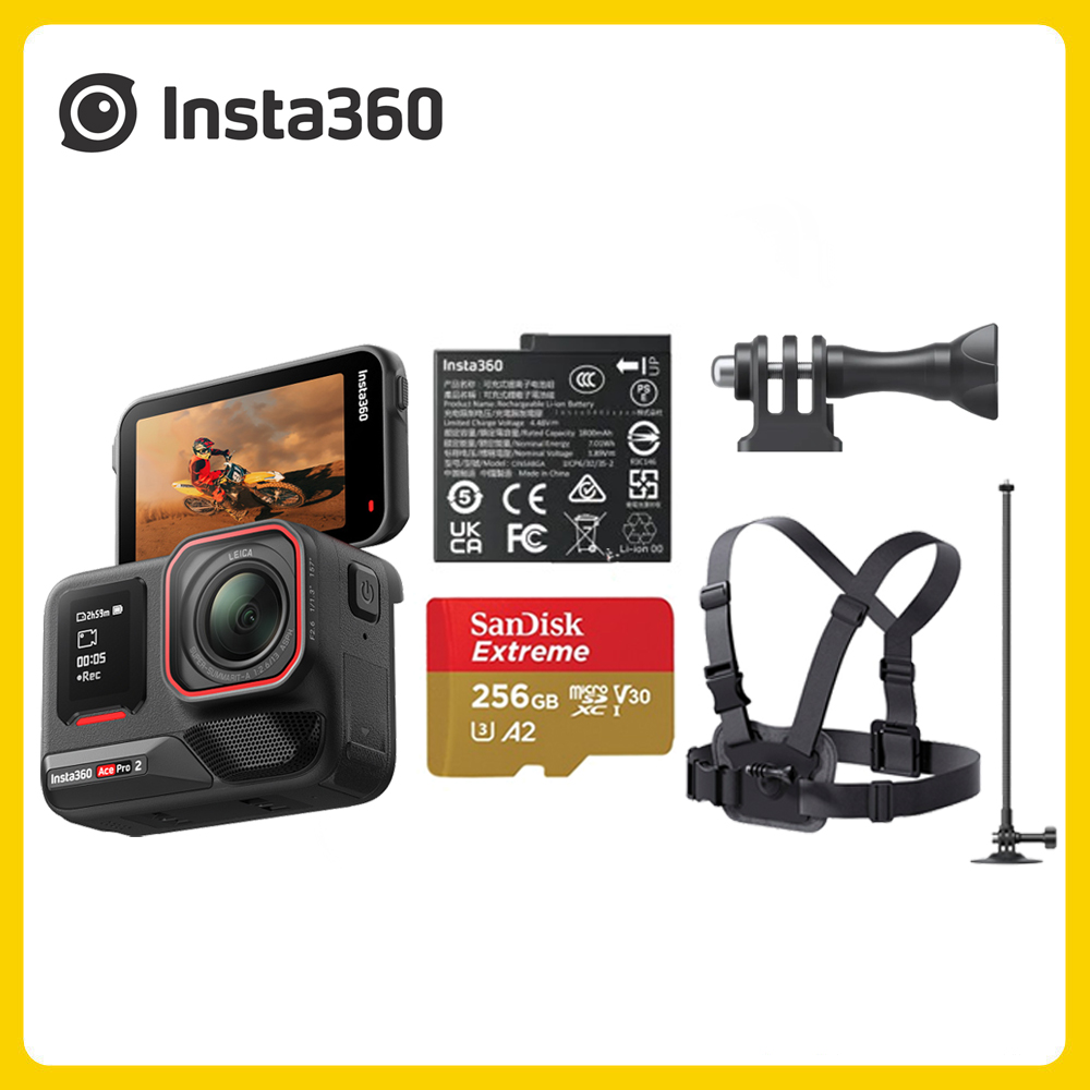 Insta360 Ace Pro 2 翻轉螢幕運動相機 單電版 滑雪套裝 (先創公司貨)