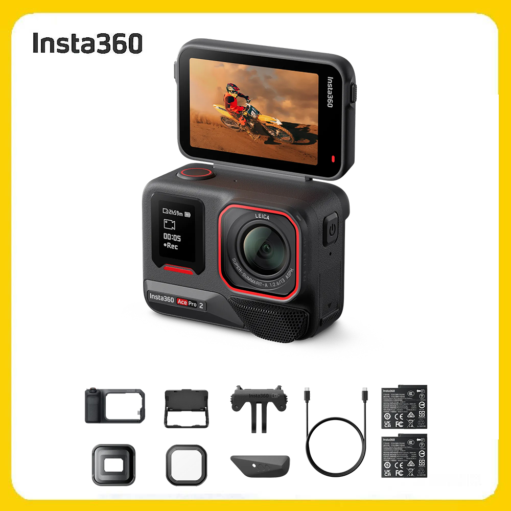Insta360 Ace Pro 2 翻轉螢幕運動相機 傳承套裝 (先創公司貨)